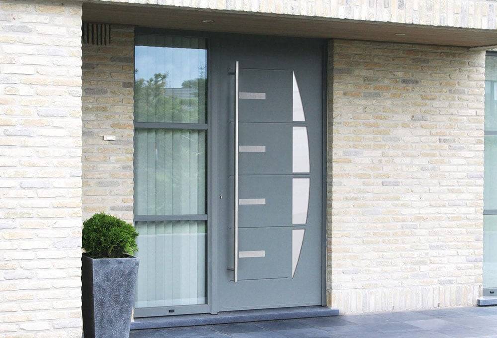 porte bleu menuiserie